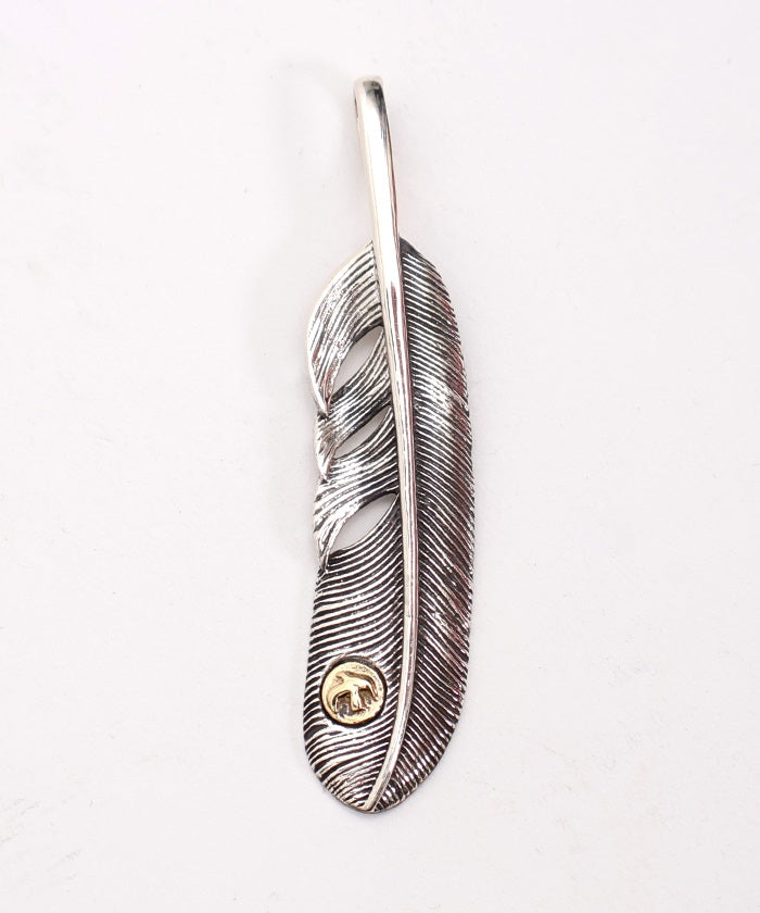 925 Silver Feathers & Gemstone Pendant