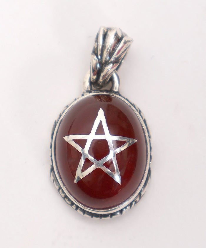 Silver 925 Stars Cameo Pendant