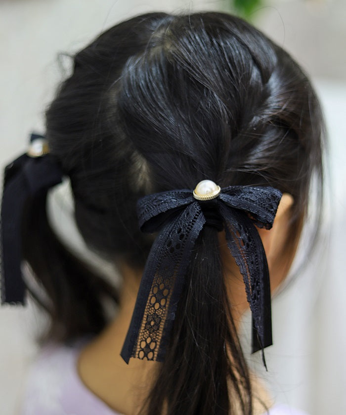 Lace & Ribbon Hair Tie Set