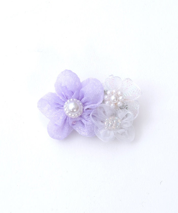 Lamé Flower Brooch Pin