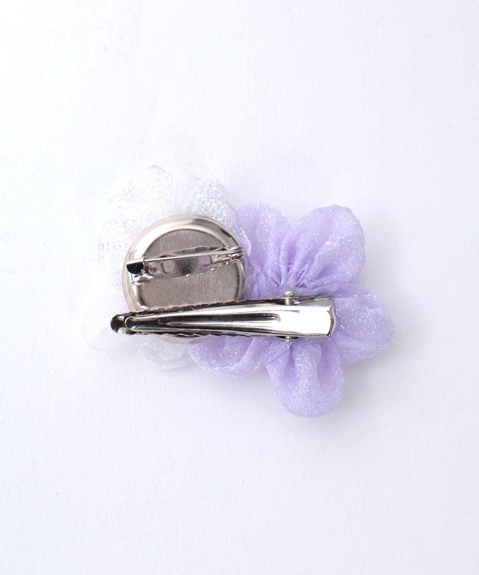 Lamé Flower Brooch Pin