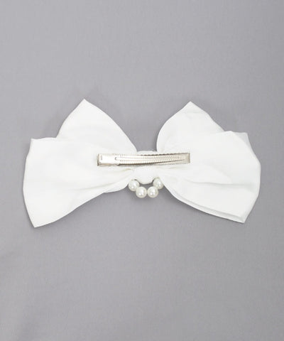 Satin Ribbon Clip with Pearl