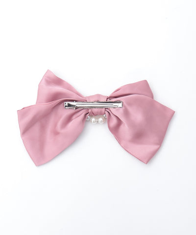 Satin Ribbon Clip with Pearl