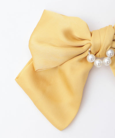 Satin Ribbon Clip with Pearl