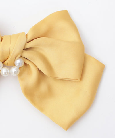 Satin Ribbon Clip with Pearl