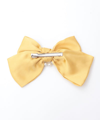 Satin Ribbon Clip with Pearl