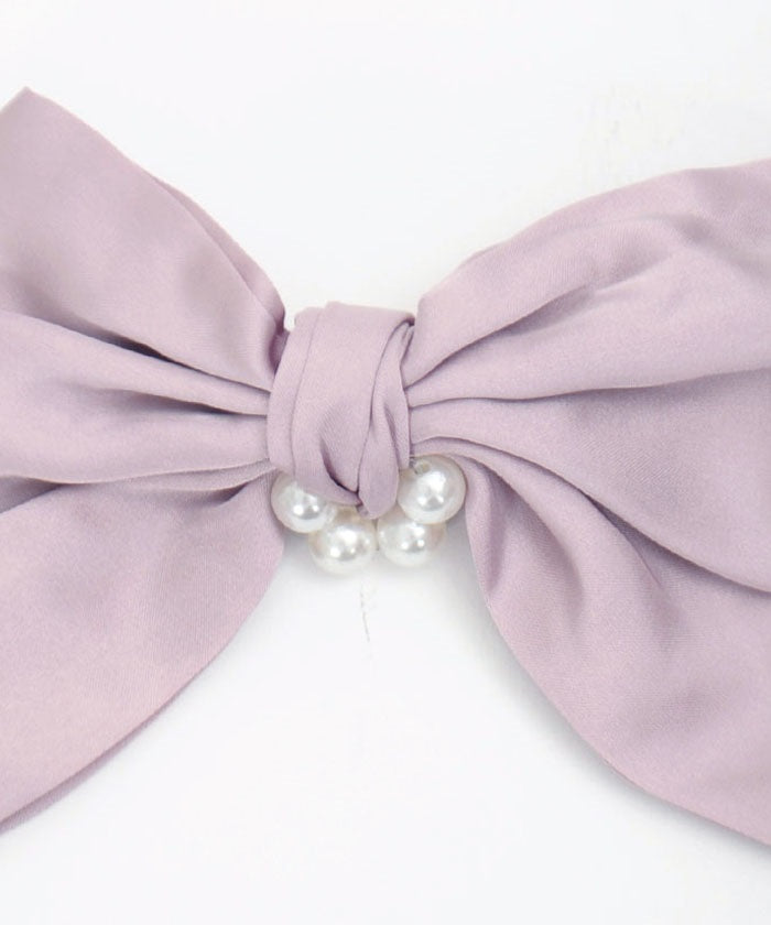 Satin Ribbon Clip with Pearl