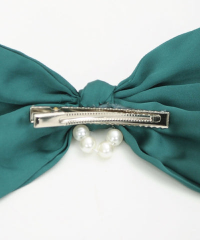 Satin Ribbon Clip with Pearl