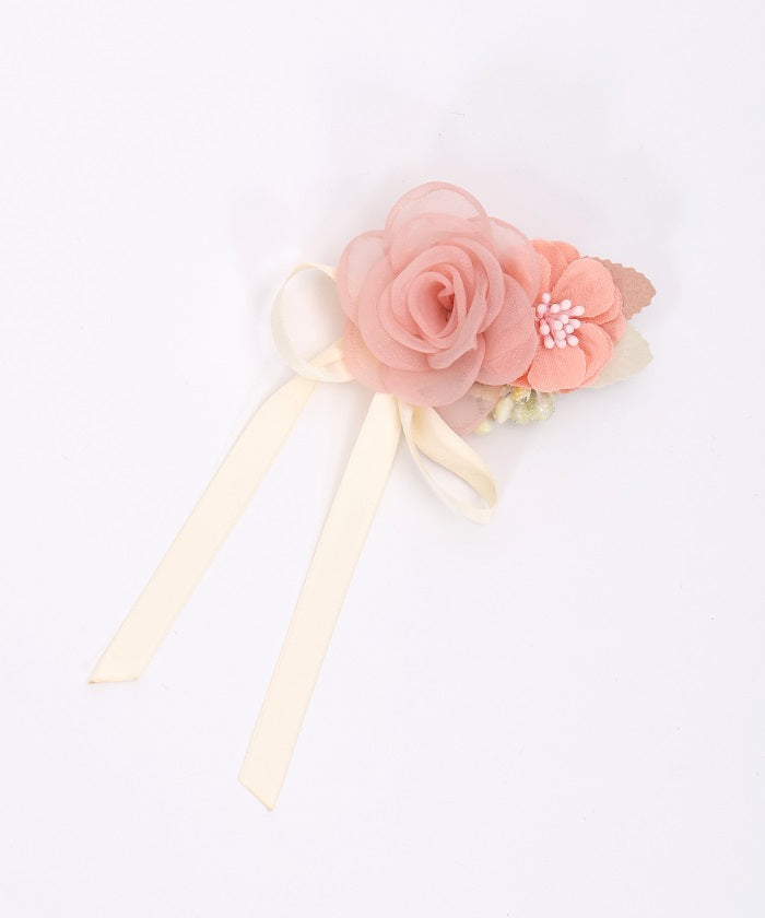 Flower & Ribbon Hair Clip