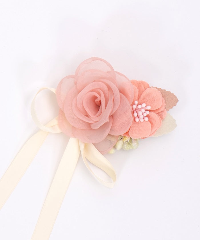 Flower & Ribbon Hair Clip