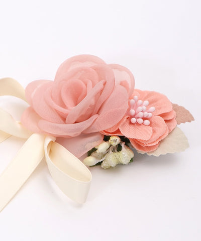 Flower & Ribbon Hair Clip