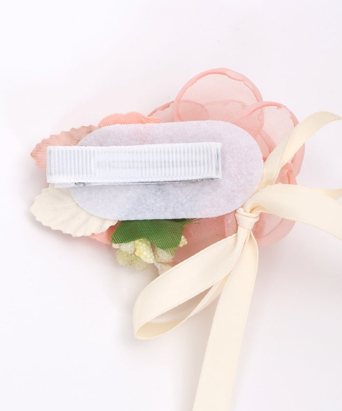 Flower & Ribbon Hair Clip