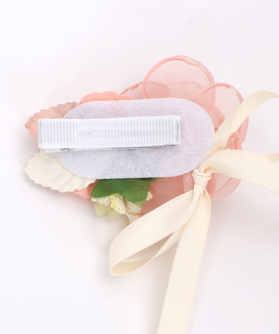 Flower & Ribbon Hair Clip