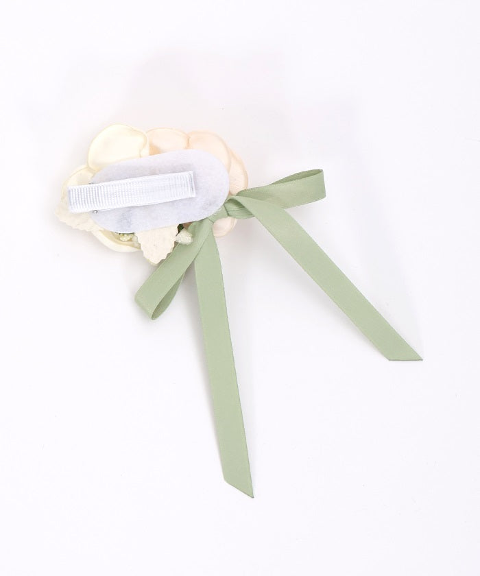 Flower & Ribbon Hair Clip