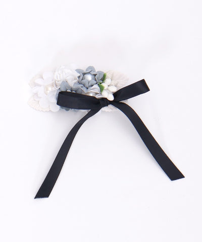 Flower & Ribbon Hair Clip