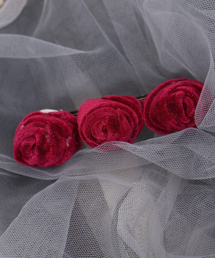 Velour Rose Clip