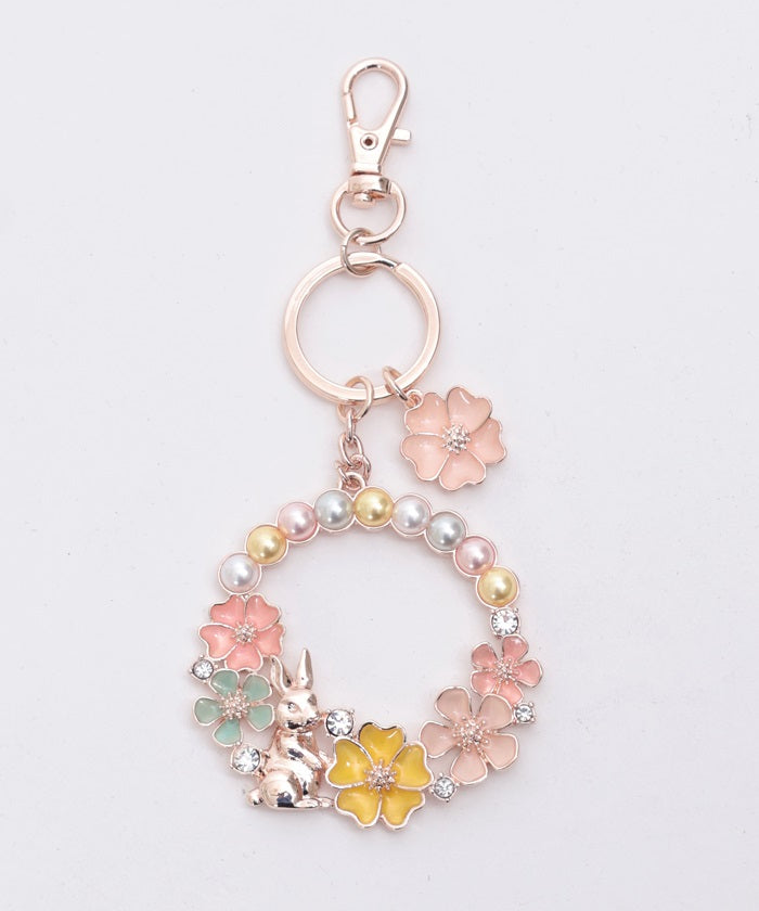 Rabbit & Flower Charm