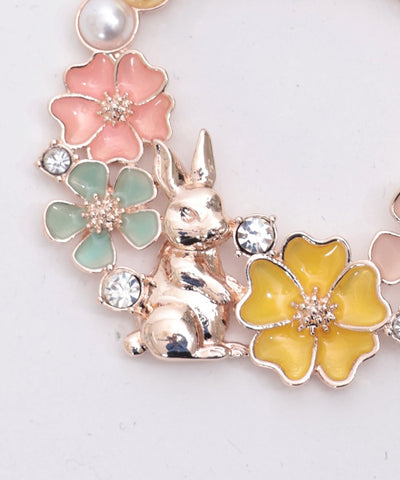 Rabbit & Flower Charm