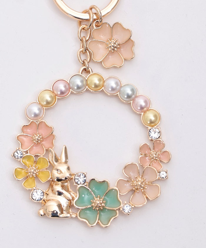 Rabbit & Flower Charm