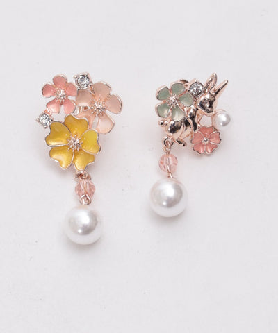 Rabbit & Flower Earrings