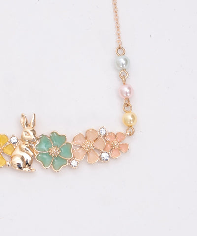 Rabbit & Flower Necklace