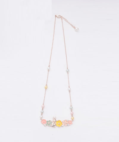 Rabbit & Flower Necklace