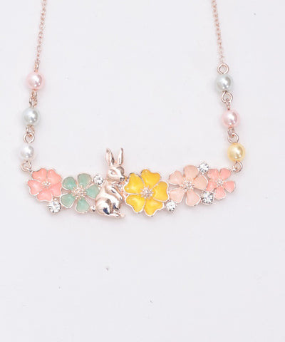 Rabbit & Flower Necklace