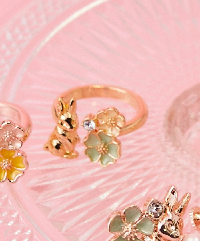 Rabbit & Flower Ring