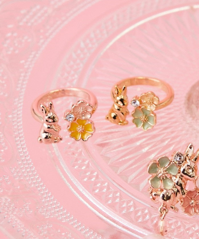 Rabbit & Flower Ring