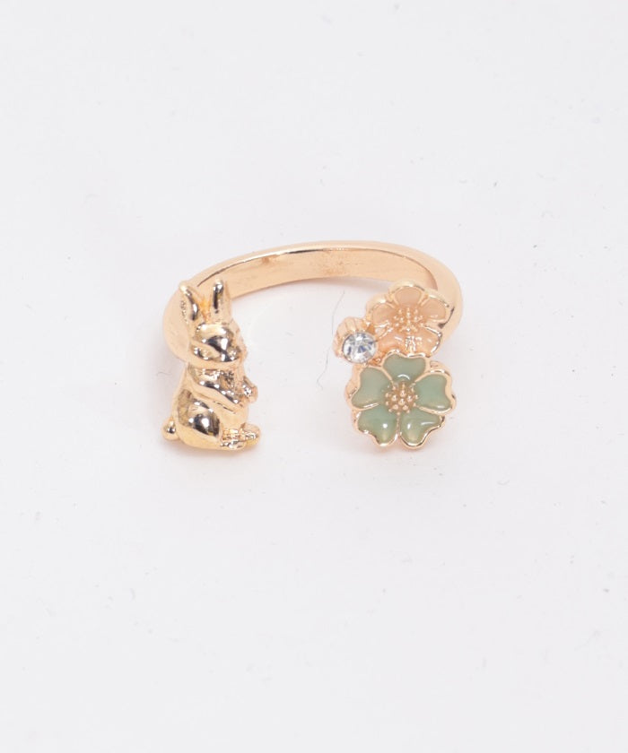 Rabbit & Flower Ring