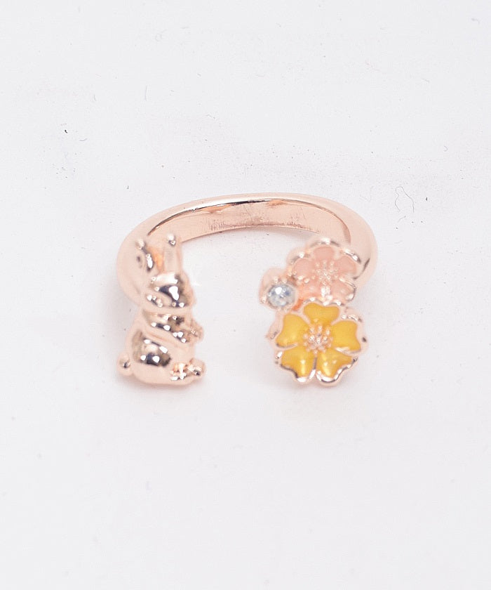 Rabbit & Flower Ring