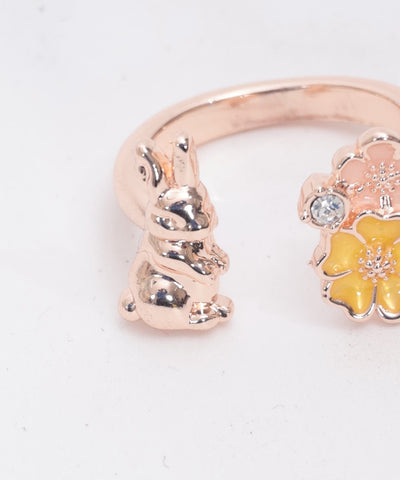 Rabbit & Flower Ring