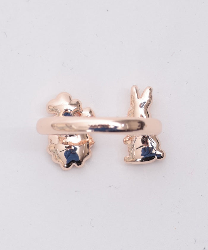 Rabbit & Flower Ring – axes femme from JAPAN