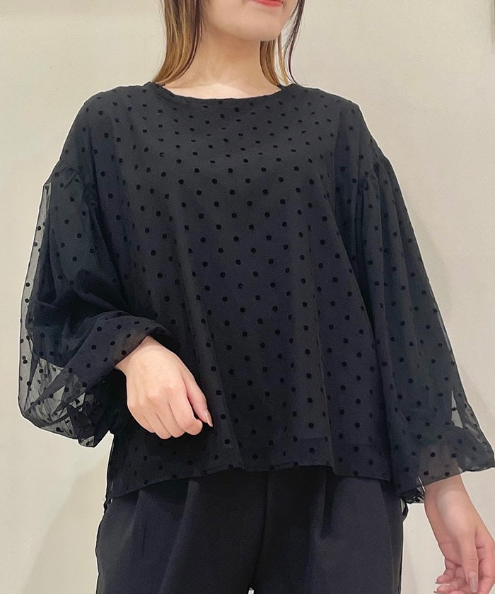 Flocky Dot Pullover