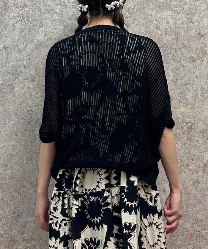 Mesh Dolman Cardigan