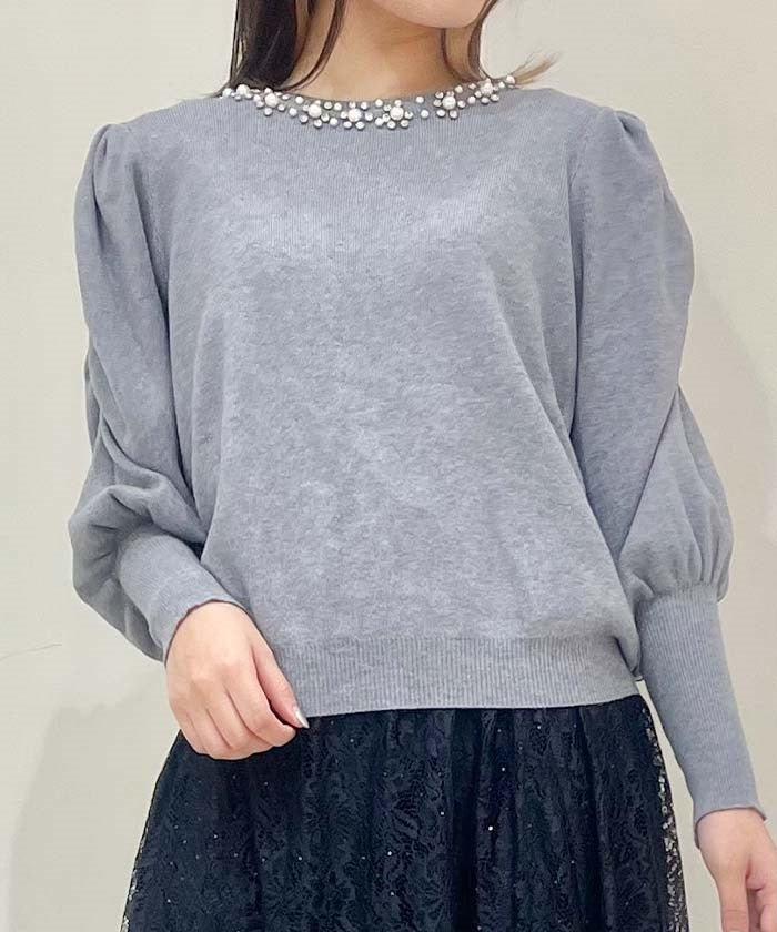 Bijoux Deformed Sleeve Knit