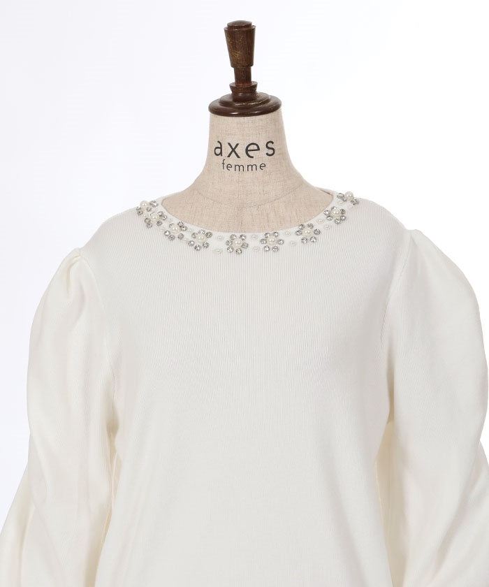 Bijoux Deformed Sleeve Knit