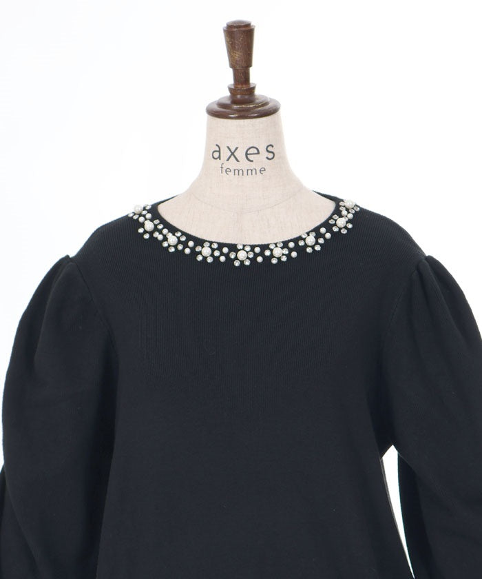 Bijoux Deformed Sleeve Knit