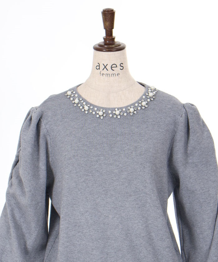 Bijoux Deformed Sleeve Knit