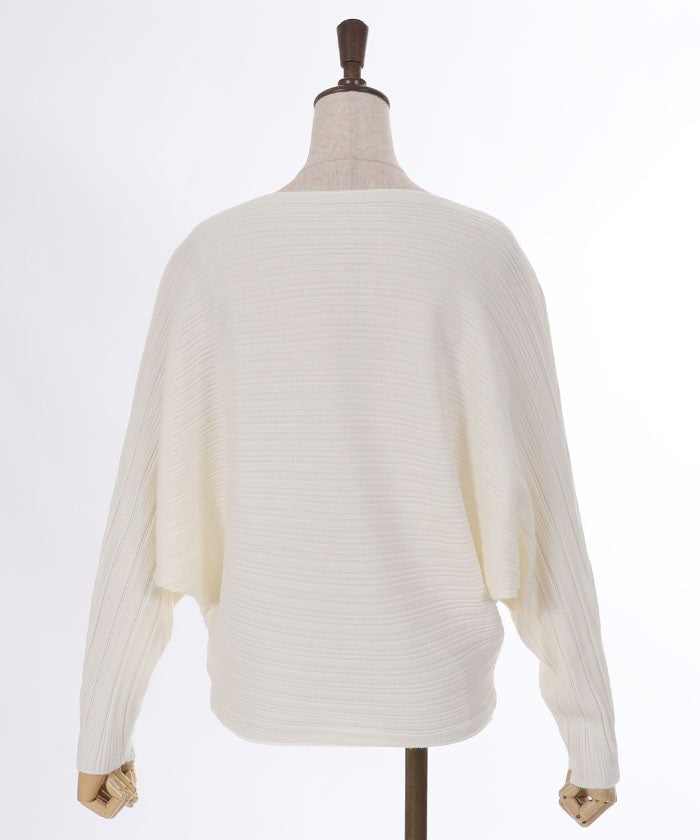 Rib Knit Dolman Pullover