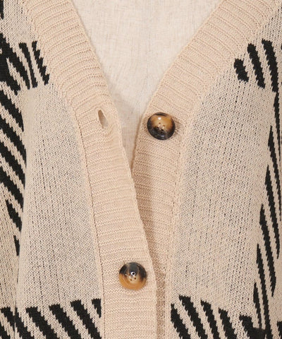 V-Neck Knit Cardigan