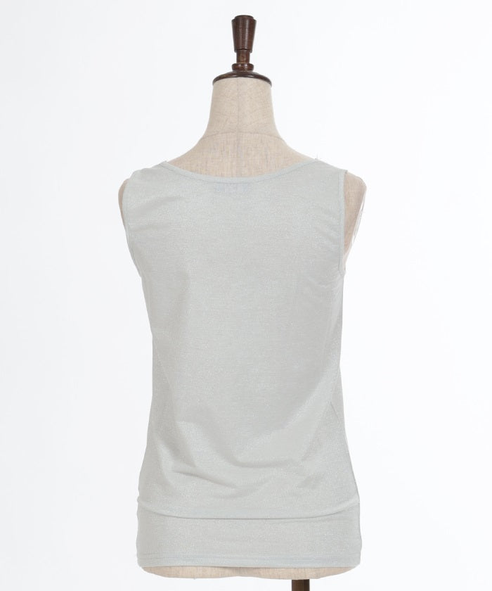 Lamé Cut Lace Tank Top