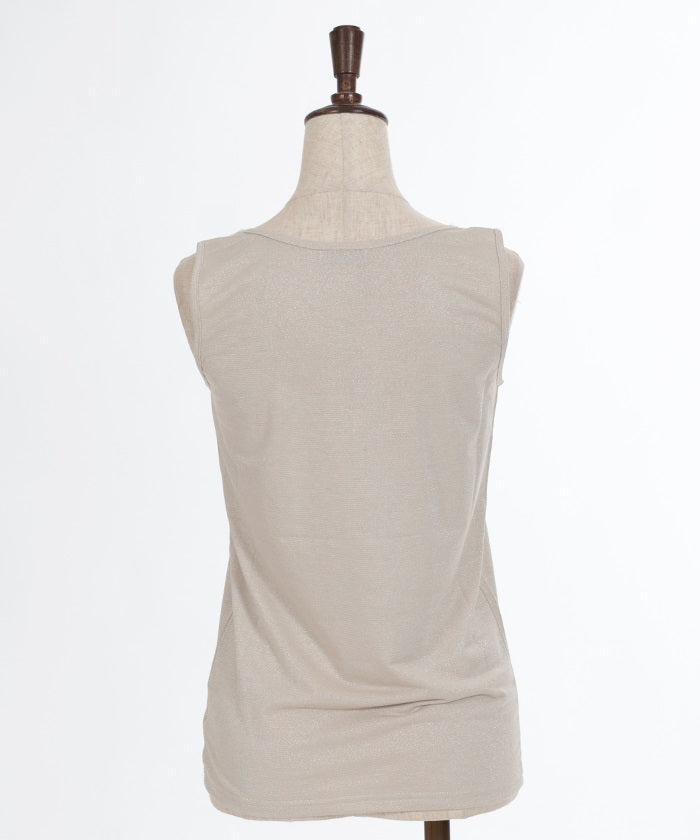 Lamé Cut Lace Tank Top