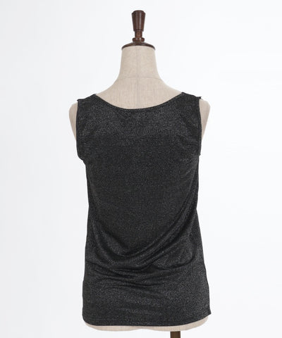 Lamé Cut Lace Tank Top