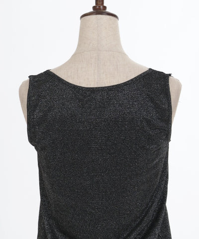 Lamé Cut Lace Tank Top