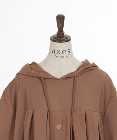 Decorative Button Tuck Hoodie