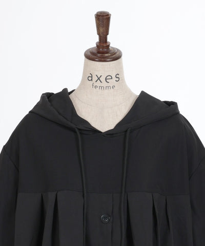 Decorative Button Tuck Hoodie