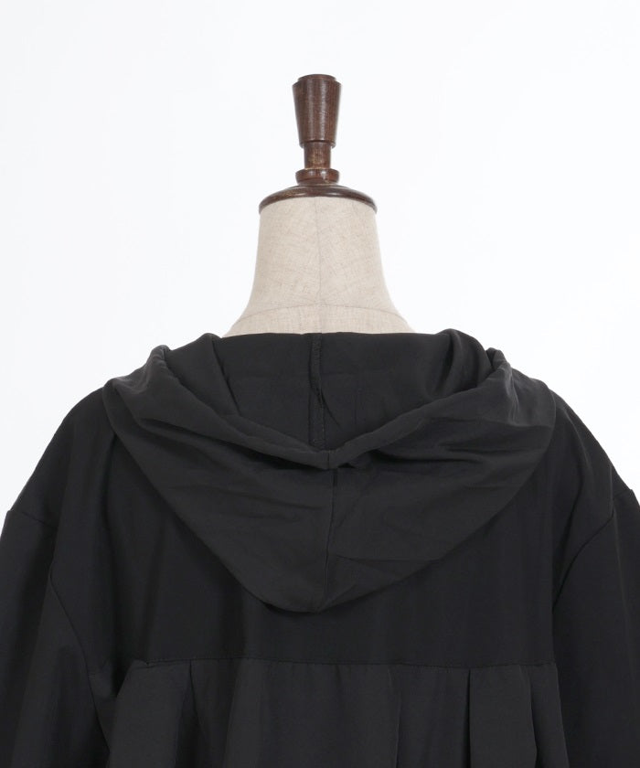 Decorative Button Tuck Hoodie