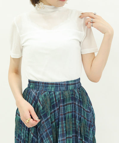 Sheer Short-Sleeved Top
