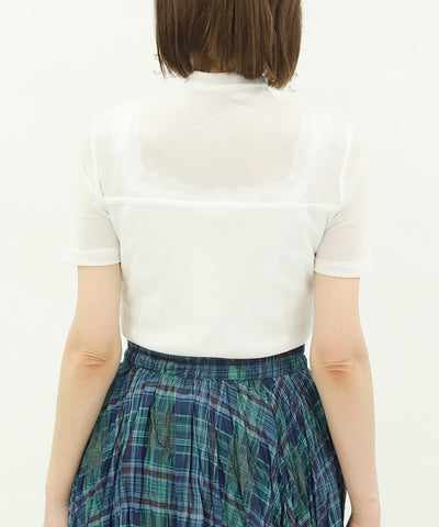 Sheer Short-Sleeved Top